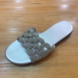 Damen elegante Riemchen-Sandalen mit funkelnden Schmuckelementen R&B