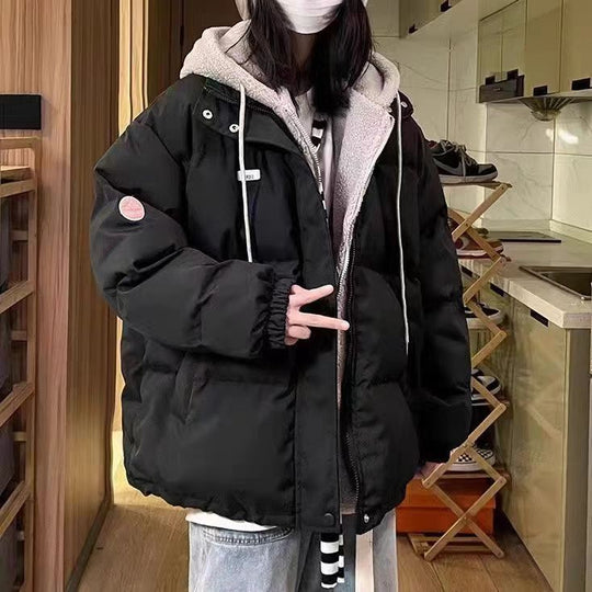 Damen gesteppte Winterjacke mit wärmendem Fleece-Innenfutter und praktischem Kapuzenkragen R&B