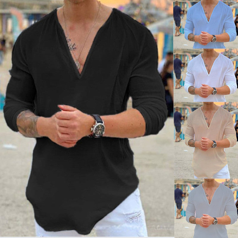 Herren lässiges Langarmshirt