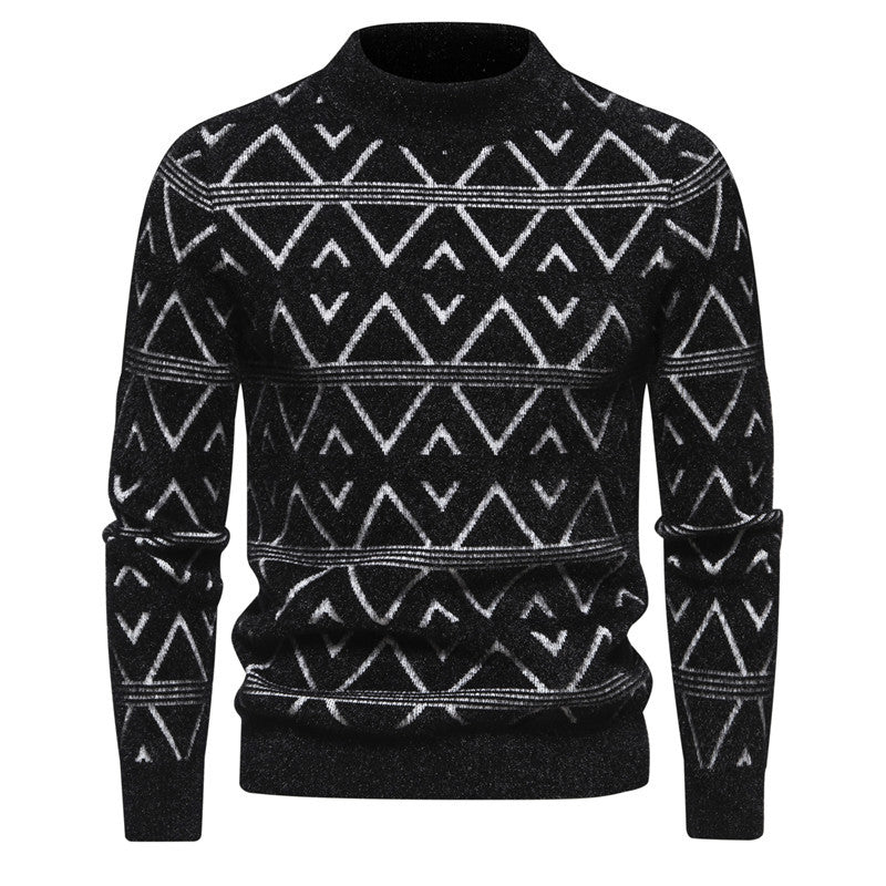 Herren Rollkragenpullover mit modernem Strukturdesign