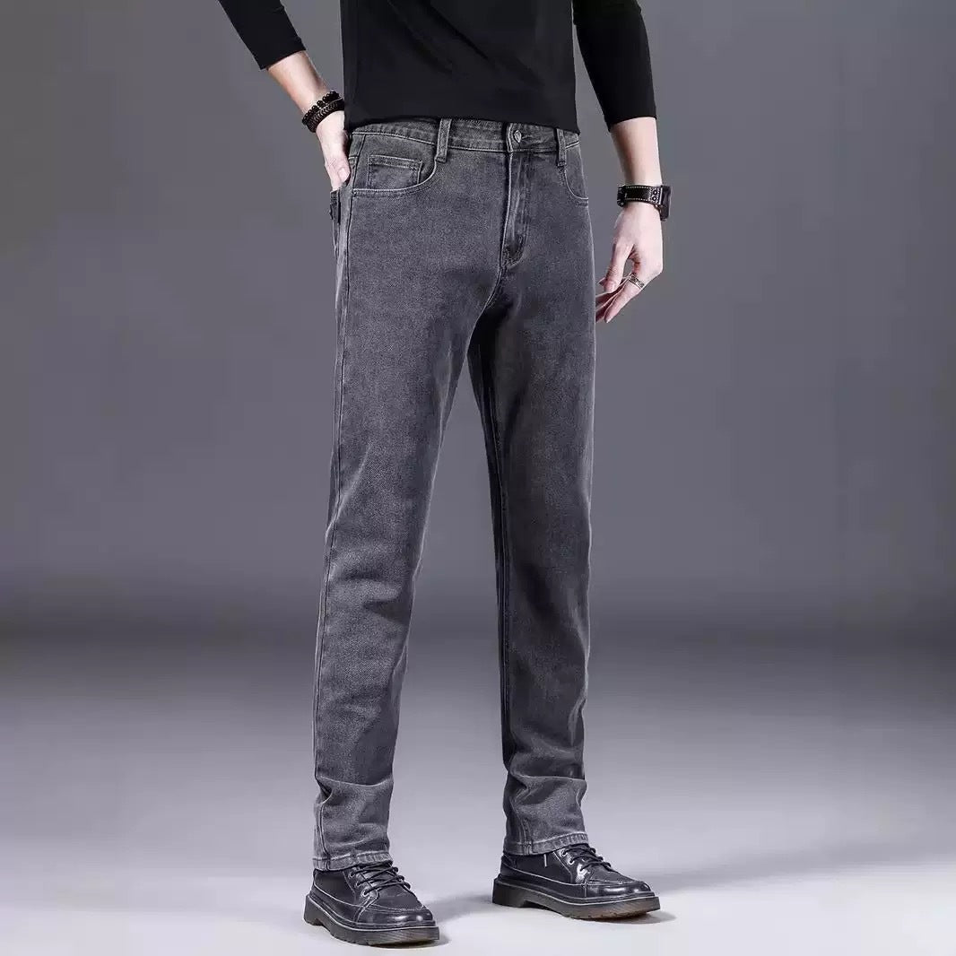 Herren modische Slim-Fit Jeans aus weichem Denim