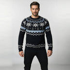 Herren Strickpullover mit winterlichem Muster R&B