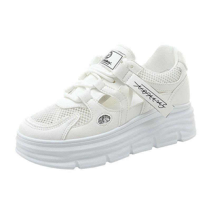 Damen Sportliche Plateau Sneakers mit atemberaubendem Design und verstellbarem Klettverschluss R&B