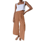 Damen Weite Palazzo-Hose mit elastischem Bund und fließendem Schnitt R&B