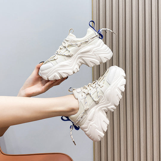 Damen Chunky Lauf-Sneaker mit innovativem Materialmix und rutschfester Sohle R&B
