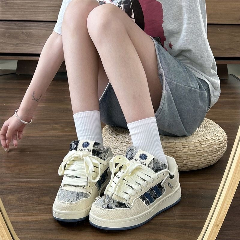 Damen Sportliche Sneaker mit atmungsaktiver Oberflächenstruktur und modischem Design R&B