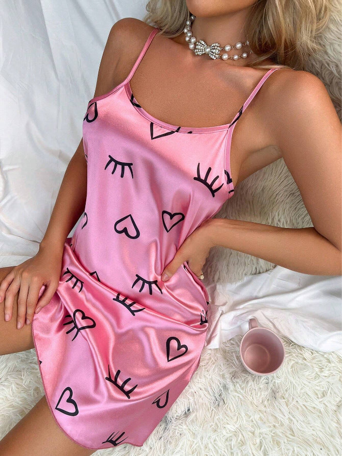 Damen Satin Nachthemd R&B
