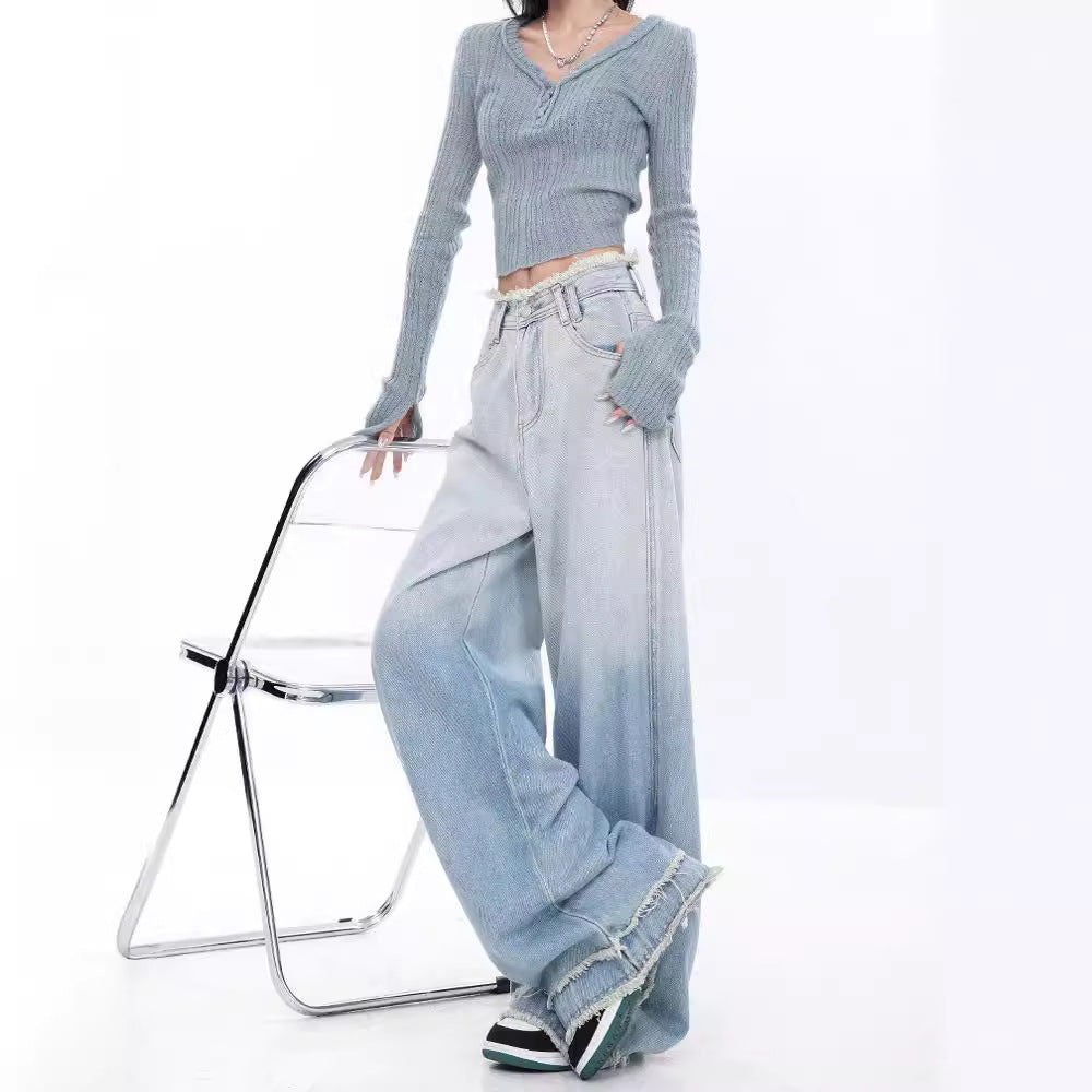 Damen weite Jeanshosen R&B