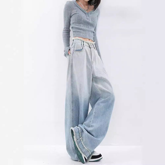 Damen weite Jeanshosen R&B