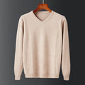 Herren eleganter V-Ausschnitt Pullover aus feiner Wolle R&B