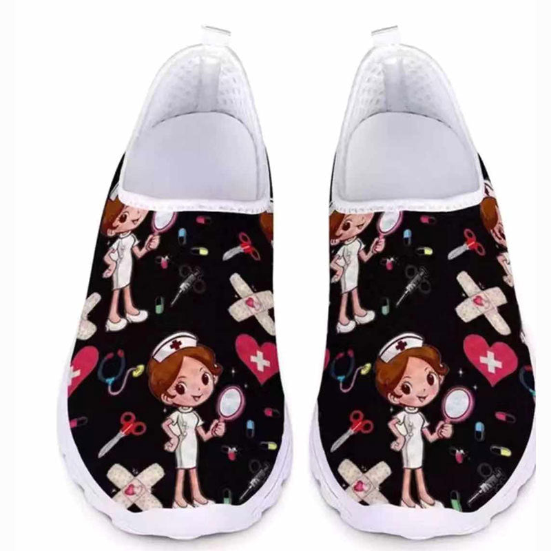 Damen Slip-On Freizeitschuhe mit farbenfrohem Design und atmungsaktiver Oberseite R&B