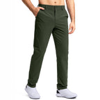 Herren nan elastische Golftwill-Hose mit geradem Schnitt, knitterfreiem Material und verdeckter Reißverschlusstasche R&B