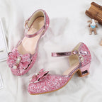 Mädchen Ballerina Schuhe mit funkelndem Blumenmotiv R&B