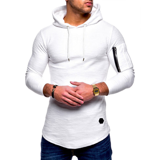 Herren Hoodie mit modernem Reißverschluss R&B