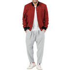 Herren modische Bomberjacke aus weichem Wildleder mit praktischen Taschen R&B