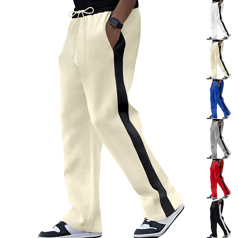 Herren trendige Sporthose mit seitlichem Kontraststreifen R&B