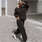 Damen nan weiches Oversize-Sweatshirt und weite Relaxhose im Vintage-Washed-Finish R&B