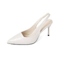 Damen Slingback-Pumps mit elegantem Krokodilleder-Look und schmalem Absatz R&B