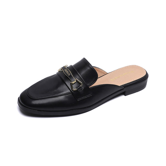 Damen Mokassin-Mules mit elegantem Schnallenakzent und hochwertigem Leder R&B