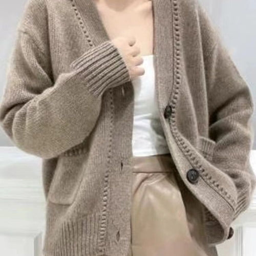 Damen Strickjacke im lässigen Oversized-Stil R&B
