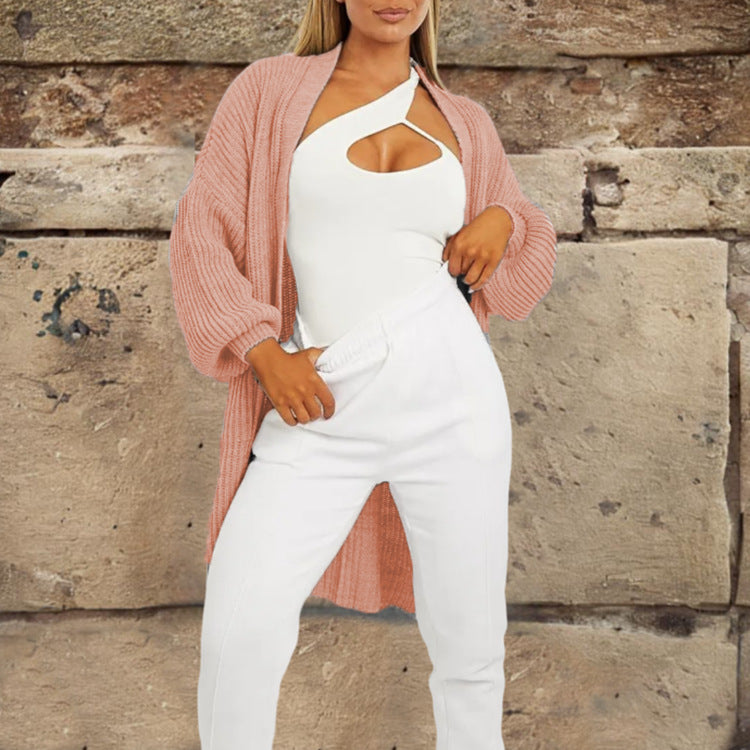 Damen gemütlicher Strickcardigan mit großzügigen Taschen R&B