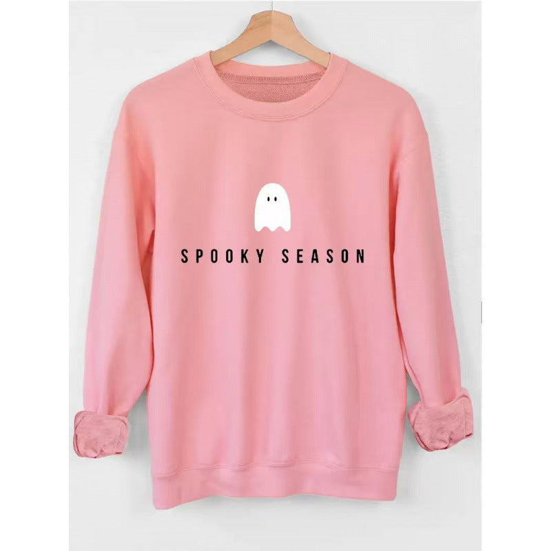Damen Sweatshirt mit lässigem Gruselmotiv und weichem Innenfleece R&B