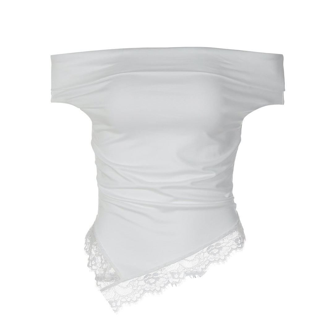 Damen Charmantes Off-Shoulder Top R&B