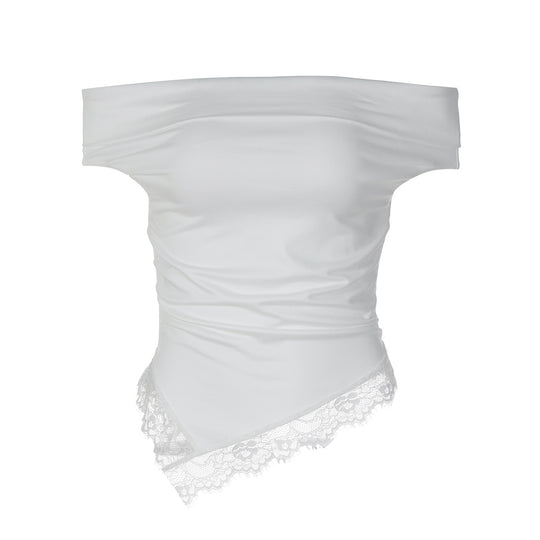 Damen Charmantes Off-Shoulder Top R&B