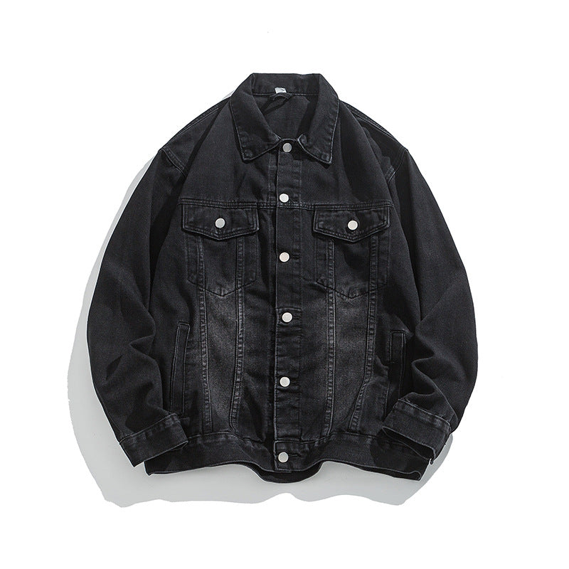 Herren klassische Denim Jacke mit schmalem Schnitt R&B