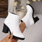 Damen modische Ankle-Boots mit strukturiertem Obermaterial R&B