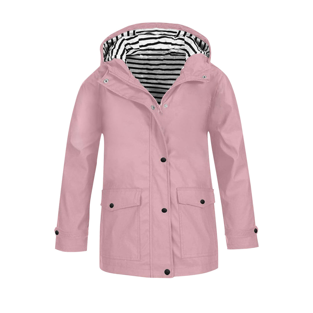 Damen wetterfeste Parkajacke mit praktischen Taschen und verstellbarem Kapuzenkragen R&B