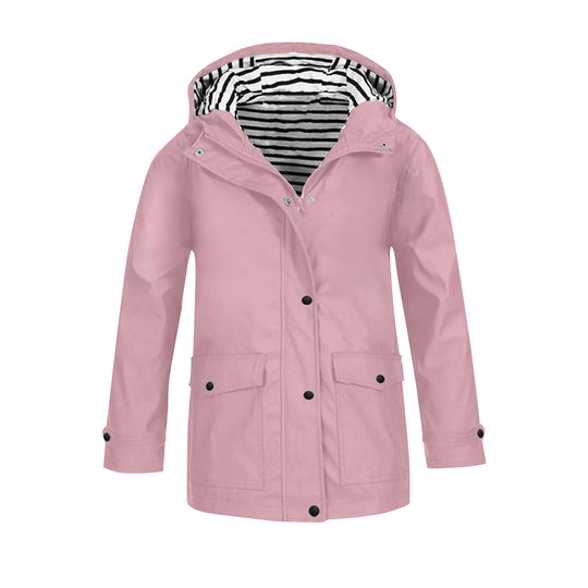 Damen wetterfeste Parkajacke mit praktischen Taschen und verstellbarem Kapuzenkragen R&B