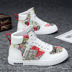 Herren Modische High-Top Sneakers mit einzigartigem Grafikdesign
