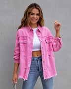 R&B | Ripped Übergrösse Denimjacke