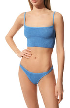 Damen Crop-Top Bikini-Set mit strukturiertem Stoff R&B