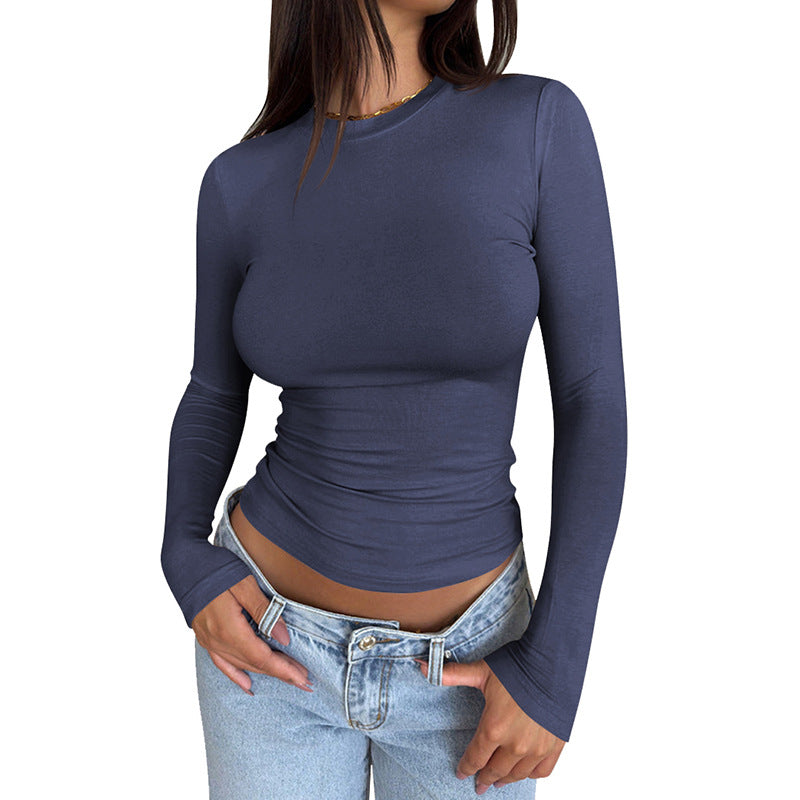Damen Langarmshirt mit körperbetontem Schnitt R&B