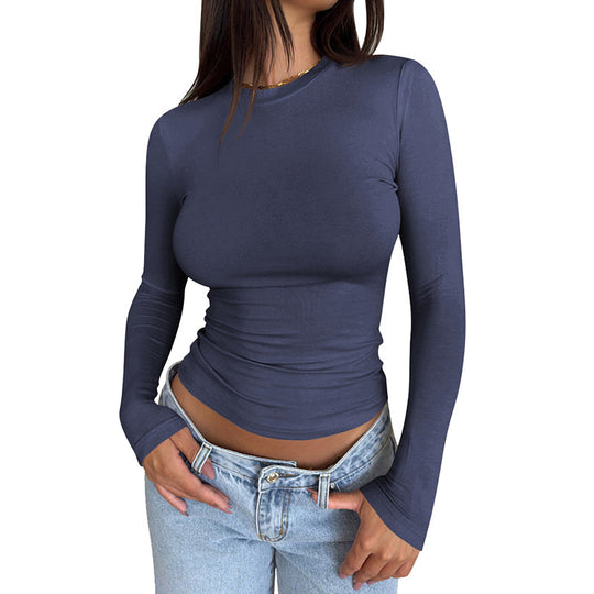 Damen Langarmshirt mit körperbetontem Schnitt R&B
