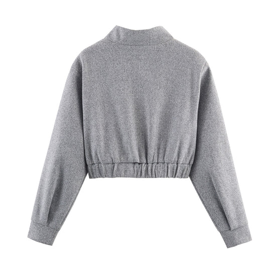 Damen cropped Wolljacke R&B