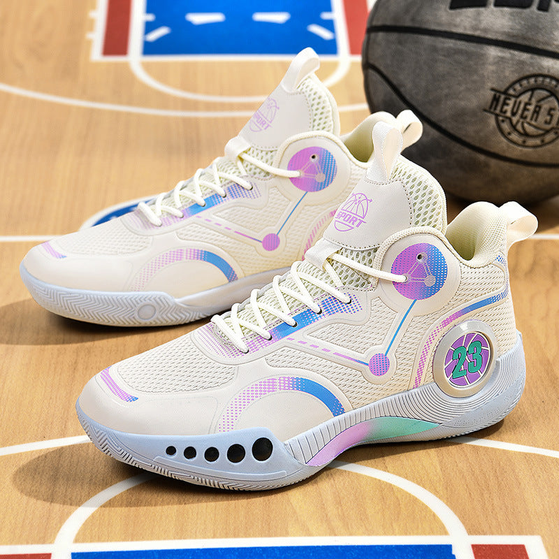 Damen Basketball-Sneaker mit hohem Schaft und rutschfester Sohle