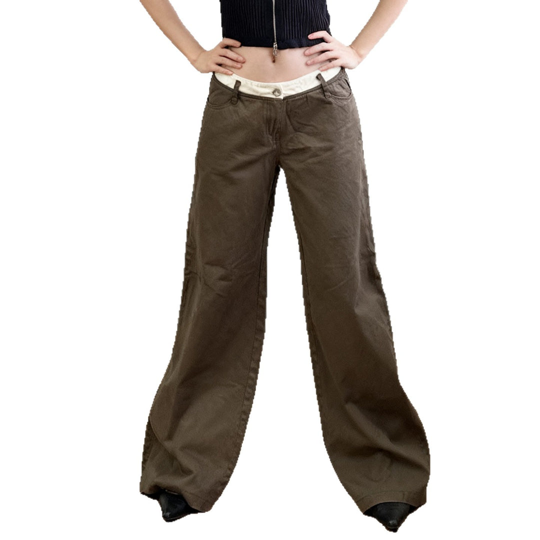 Damen Cargo-Hose im lässigen Stil mit praktischen Seitentaschen und weitem Bein R&B
