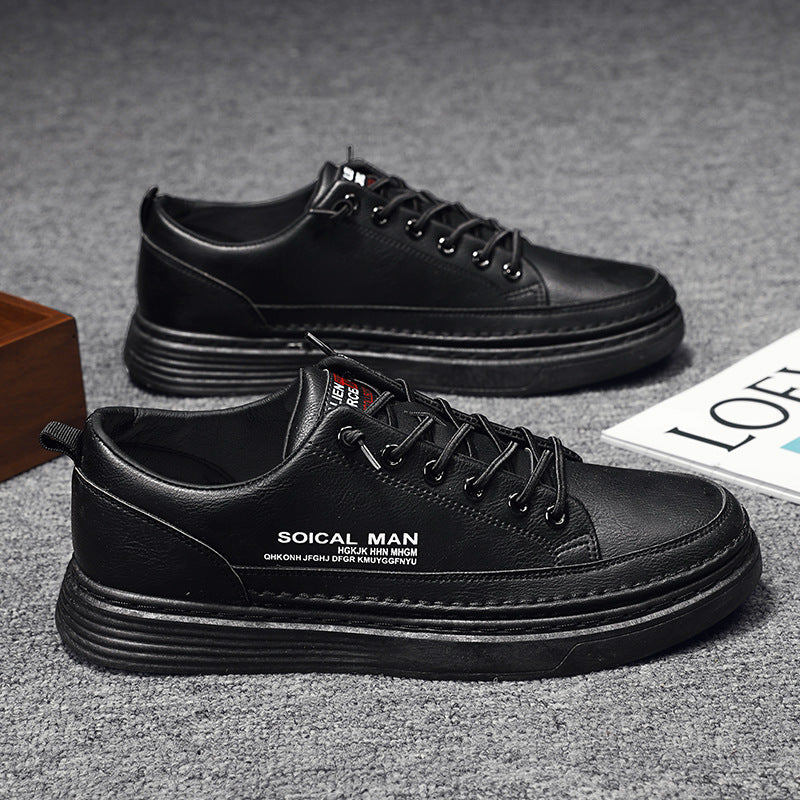 Herren lässige Ledersneaker mit weicher Sohle und modischem Design R&B