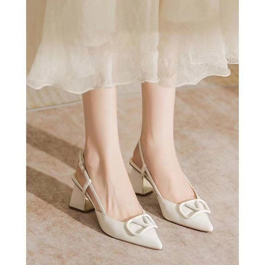 Damen Slingback Pumps mit dekorativen Metallakzenten und komfortablem Blockabsatz R&B