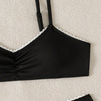 Damen Hochtaillierter Bikini mit raffiniertem Rüschendesign R&B