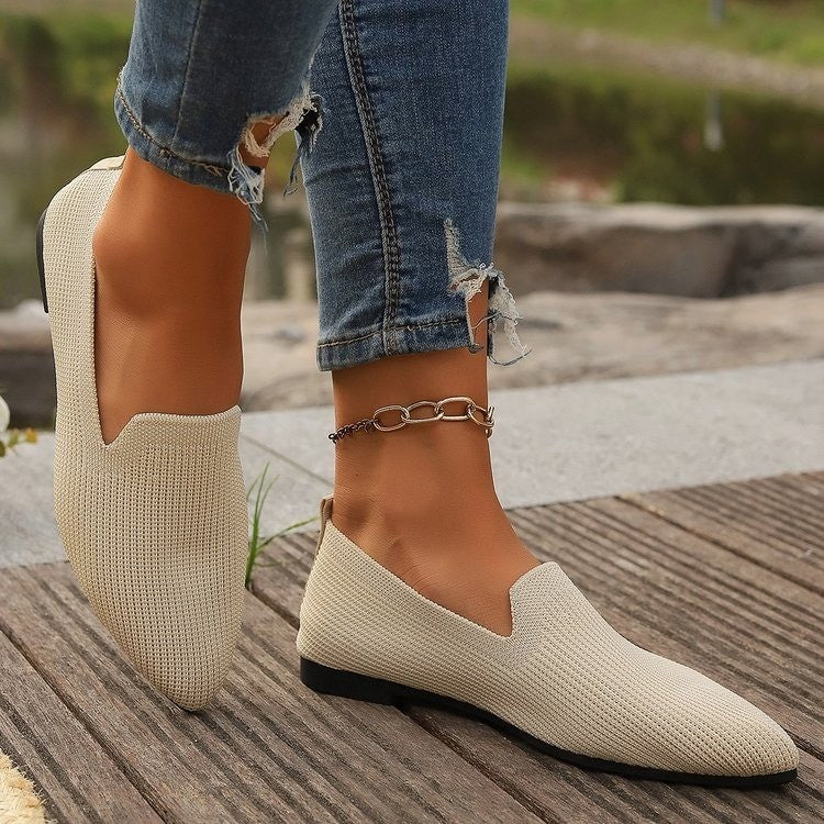 Damen Slip-On Ballerinas mit luftiger Textilstruktur und flexiblem Sohlenprofil R&B