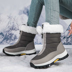 Damen isolierte Winterstiefel mit wärmendem Innenfutter und rutschfester Sohle R&B