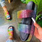 Damen Glamouröse Komfortsandalen mit Strassverzierungen R&B