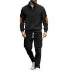 Herren sportliches Freizeitset mit Reißverschluss und praktischen Taschen R&B