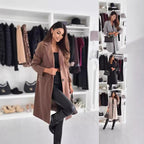 Damen Lange und elegante Winterjacke mit schmalem Schnitt R&B