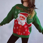Damen Weihnachtspullover mit festlichem Santa-Motiv und bequemer Passform R&B