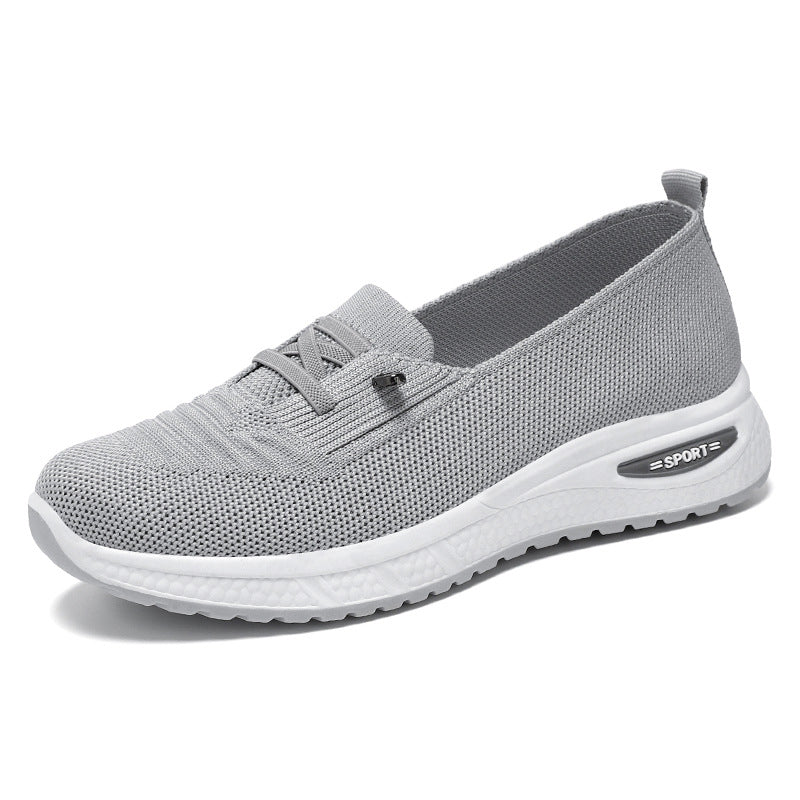 Damen Sportliche Sneaker mit elastischem Strick-Obermaterial und dämpfender Sohle R&B